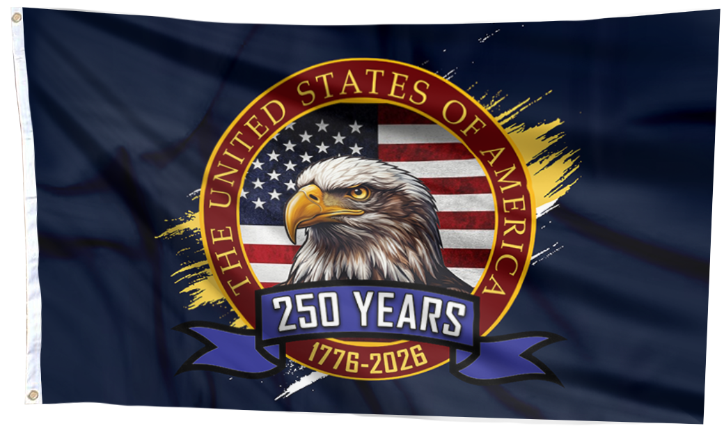 Eagle USA 250 Years Patriotic Flag