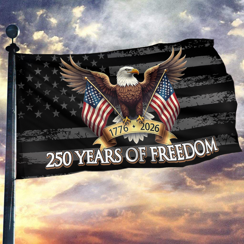 Patriotic Freedom Eagle Anniversary Flag