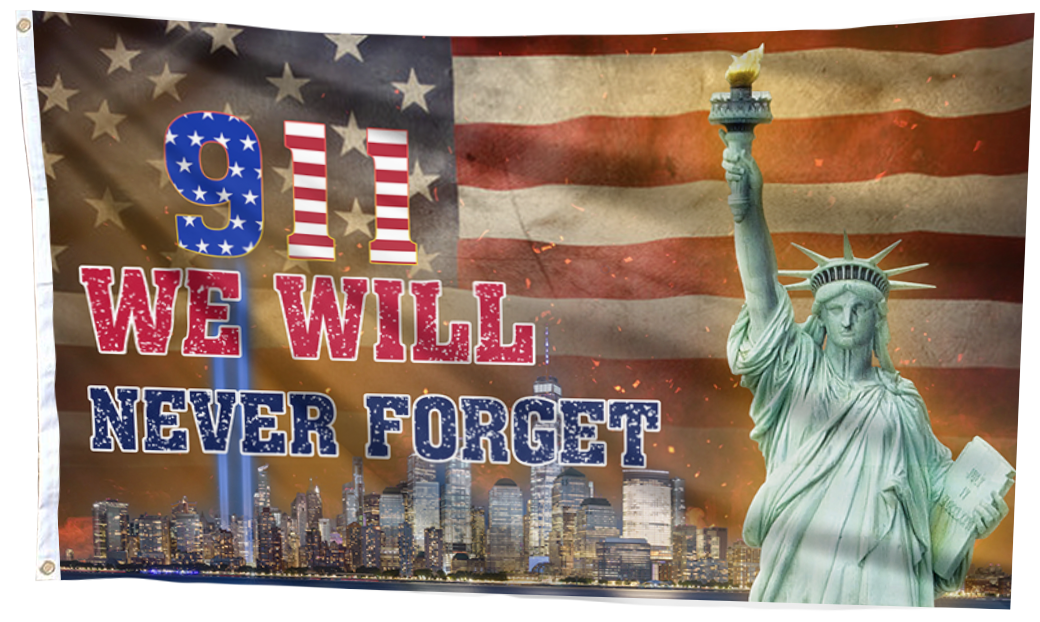 Never Forget 9/11 Memorial Flag