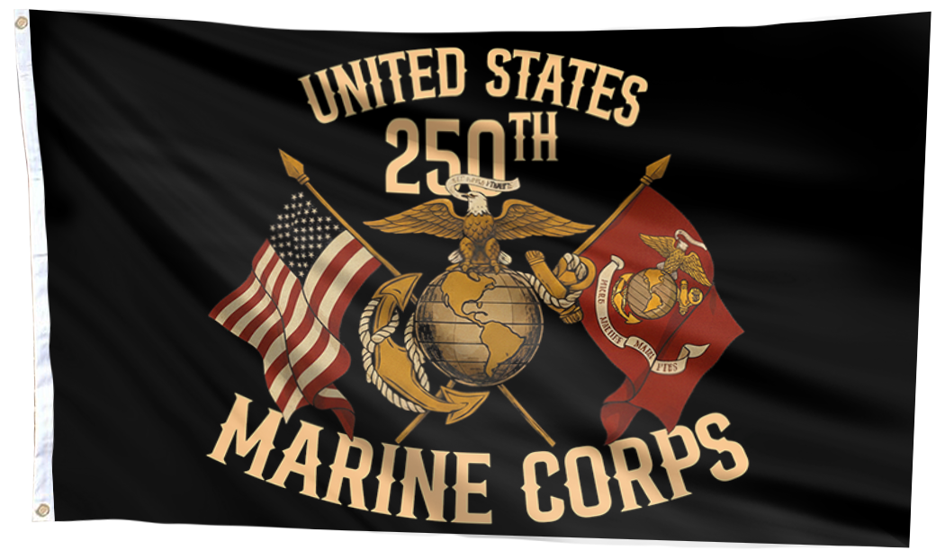 Forged in Valor 250th Marine Flag