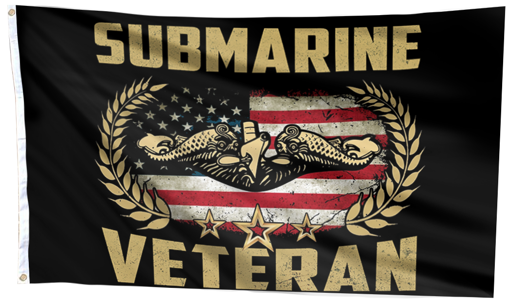 Classic Submarine Veteran Pride Flag