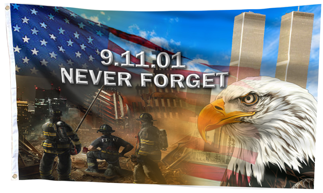 Never Forget 911 Memorial Flag