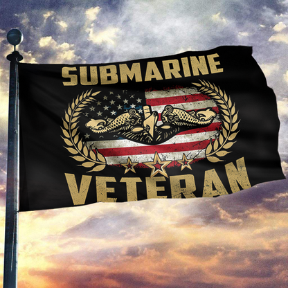 Classic Submarine Veteran Pride Flag