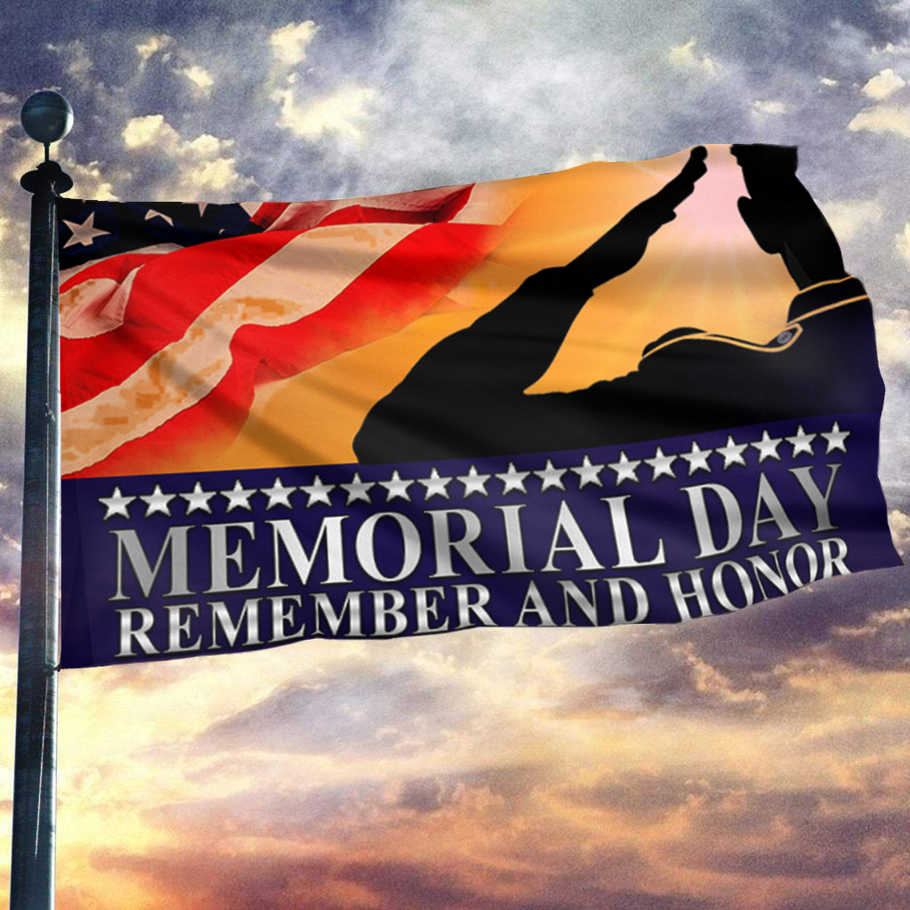 Remember Honor Memorial Day Flag
