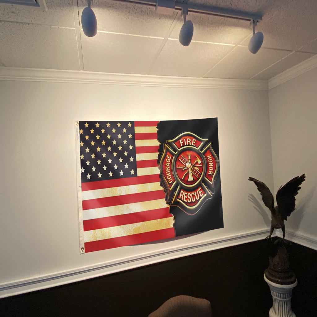 Fire Rescue Honor Tribute Flag