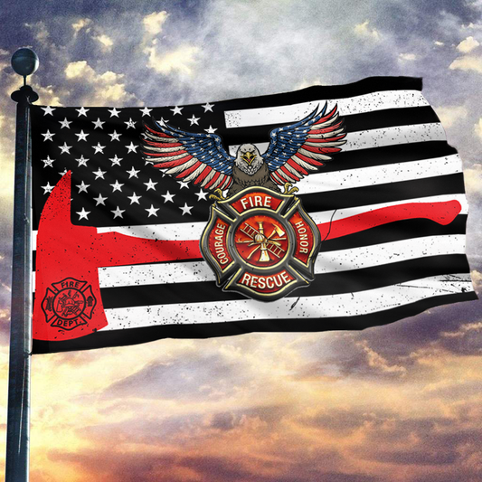 Courage and Honor Firefighter Flag