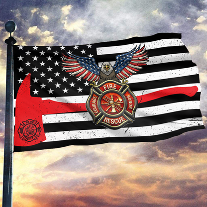Courage and Honor Firefighter Flag