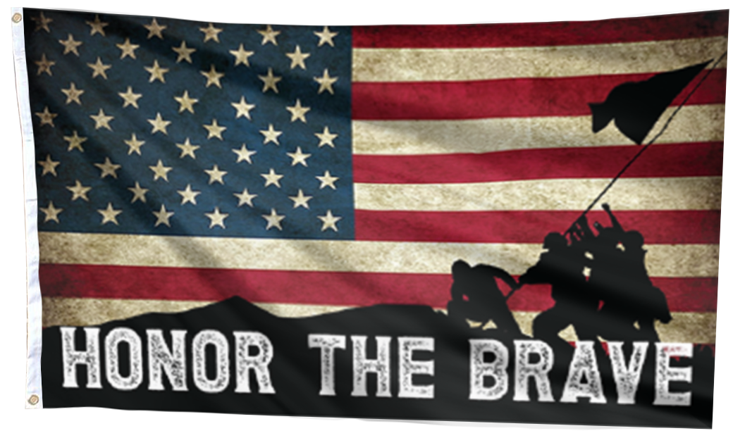 Honor The Brave Patriotic Flag