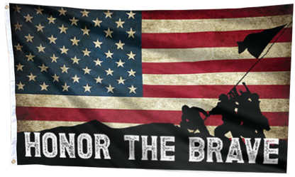 Honor The Brave Patriotic Flag