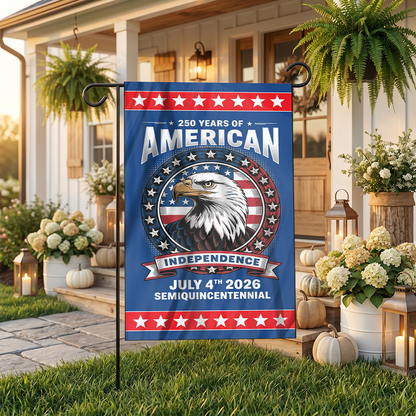 Patriotic Yard Welcome Garden Flag