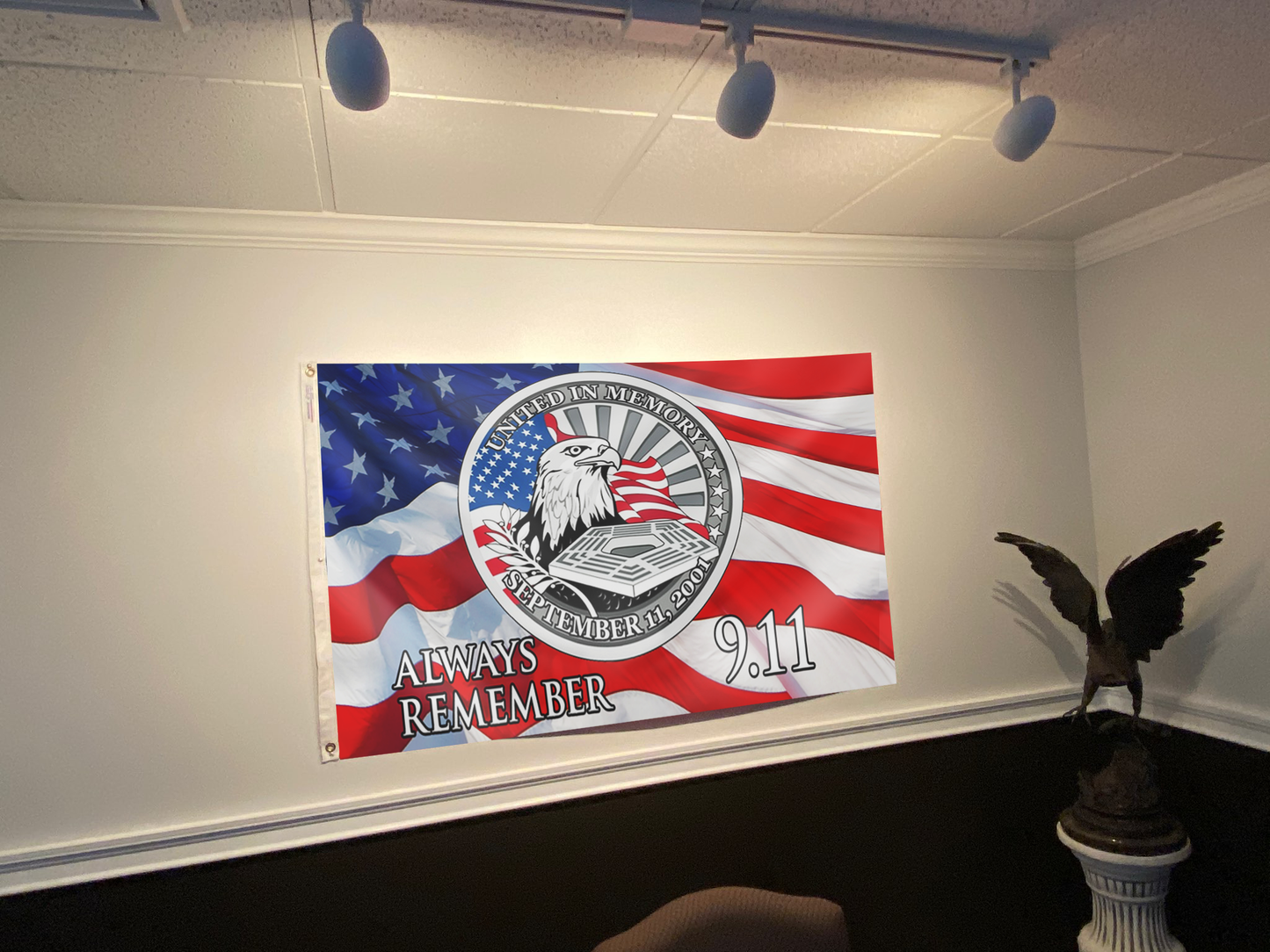 Always Remember Eagle Tribute Flag