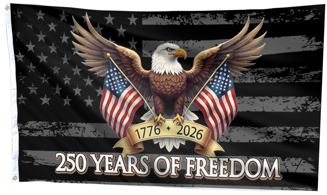 Patriotic Freedom Eagle Anniversary Flag