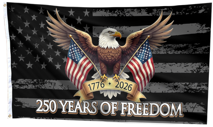 Patriotic Freedom Eagle Anniversary Flag
