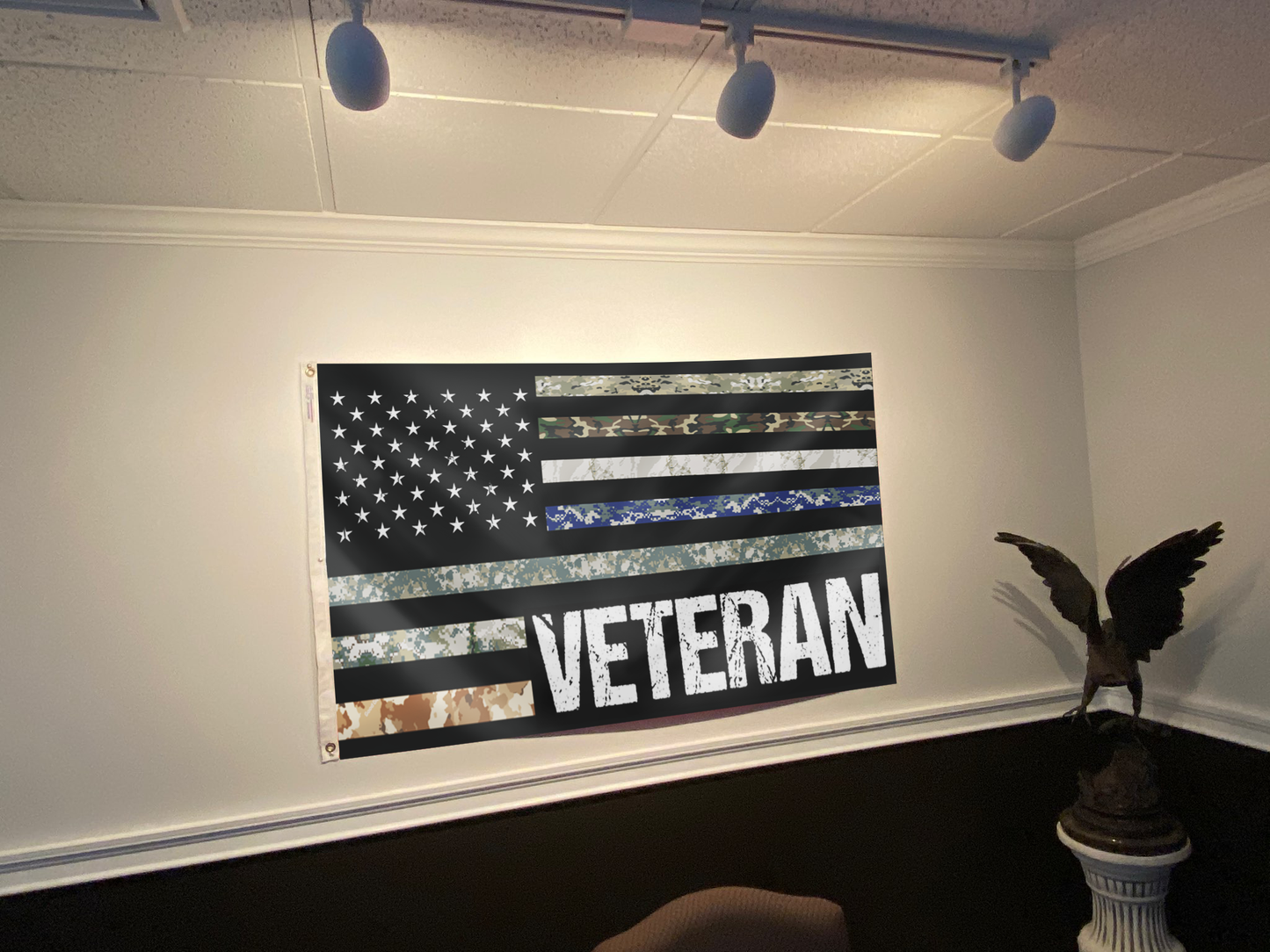 Veteran Tribute Flag with Branch Stripes