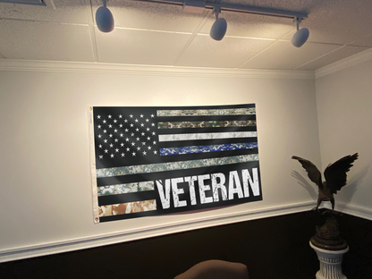 Veteran Tribute Flag with Branch Stripes