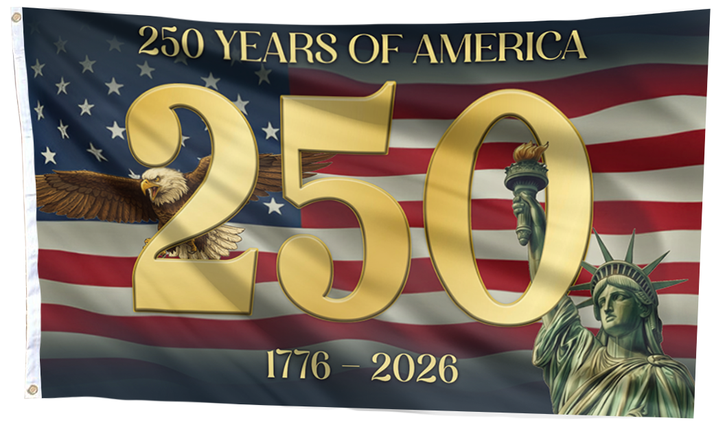 Heritage Gold Statue American Flag