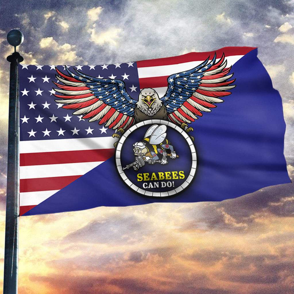 Seabees Eagle Pride Flag