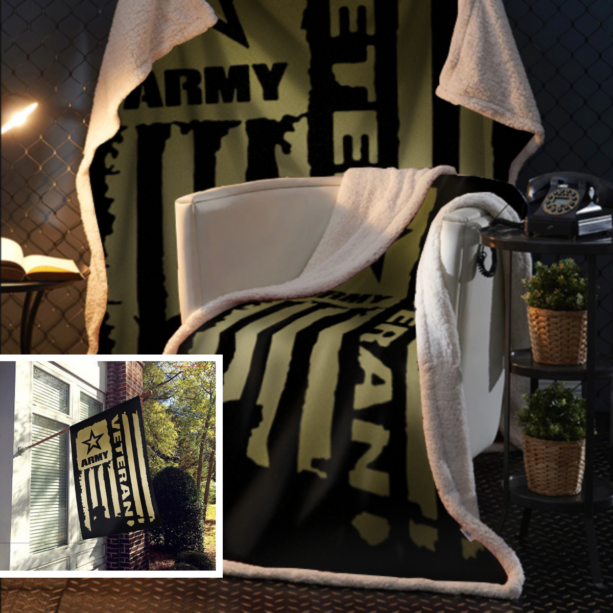 Veteran Sherpa Comfort Throw