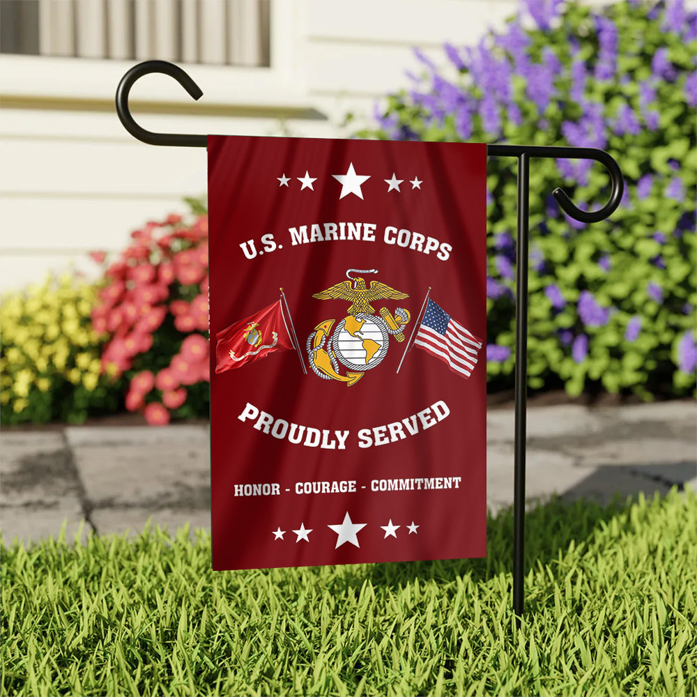 Proud Marine Corps Garden Flag
