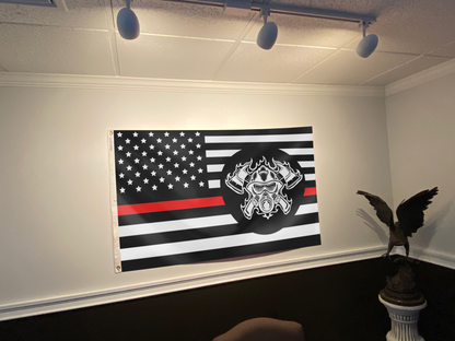 Thin Red Line Fire Flag
