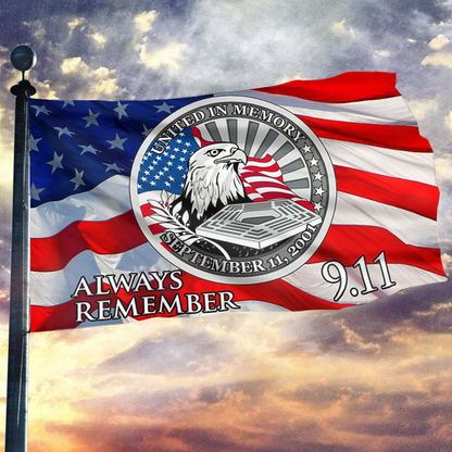 Always Remember Eagle Tribute Flag