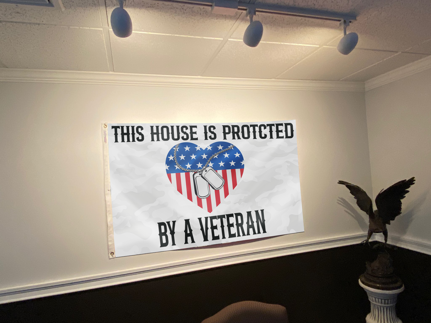 Veteran Protected Home Pride Flag