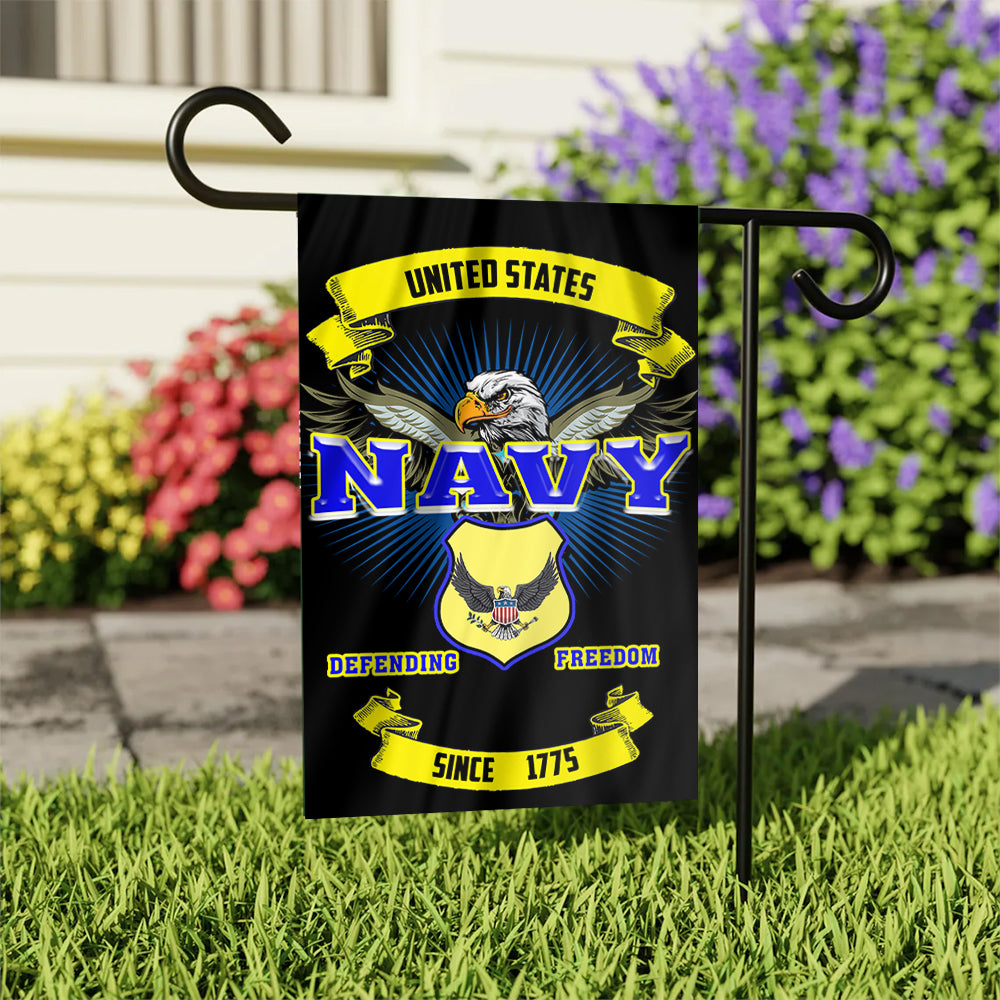 Bold Navy Garden Yard Flag