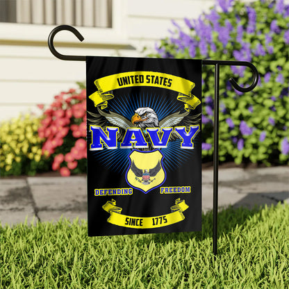 Bold Navy Garden Yard Flag