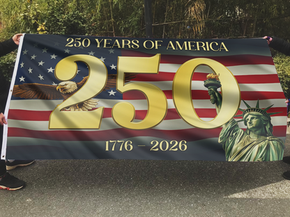 Heritage Gold Statue American Flag