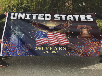 Patriotic Bell and Eagle Flag