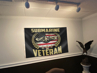 Classic Submarine Veteran Pride Flag