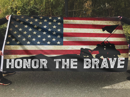 Honor The Brave Patriotic Flag