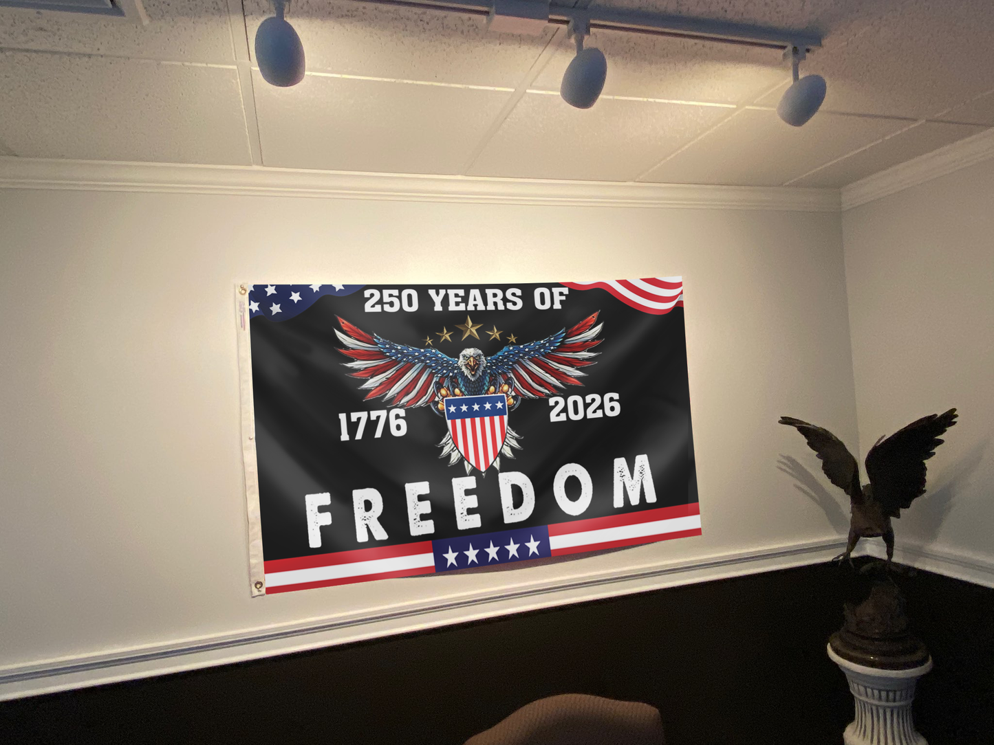 Freedom 250th Birthday Flag Banner