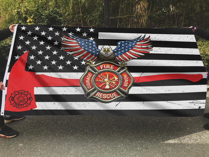 Courage and Honor Firefighter Flag
