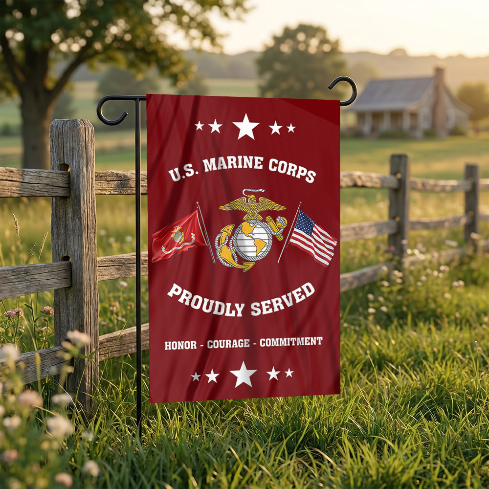 Proud Marine Corps Garden Flag