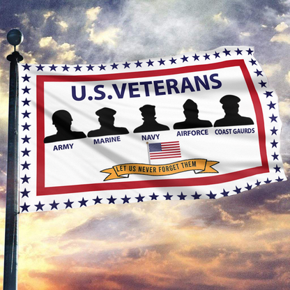 Durable Patriotic Veterans Support Flag