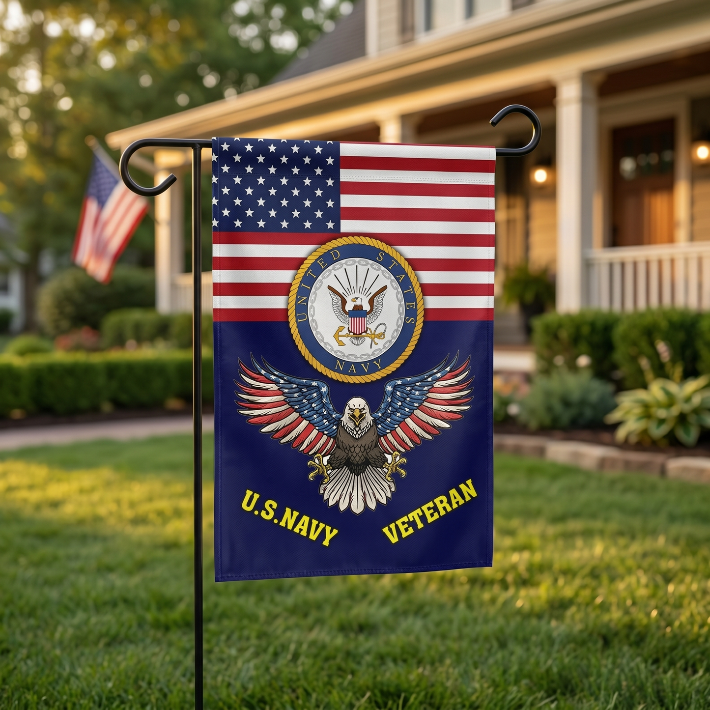 Navy Veteran Yard Pride Flag