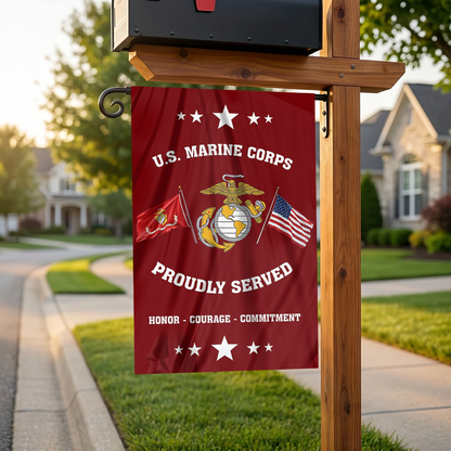 Proud Marine Corps Garden Flag
