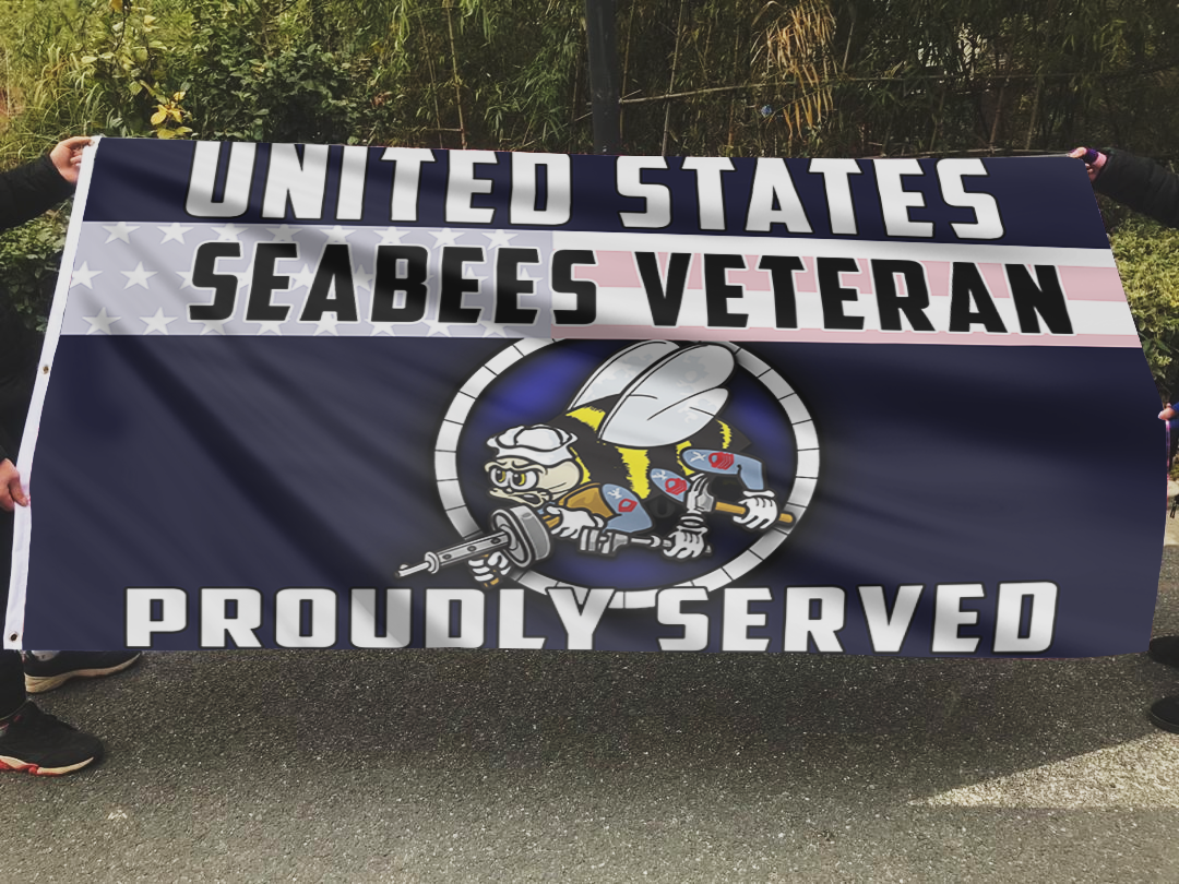 Proud Seabees Veteran Flag