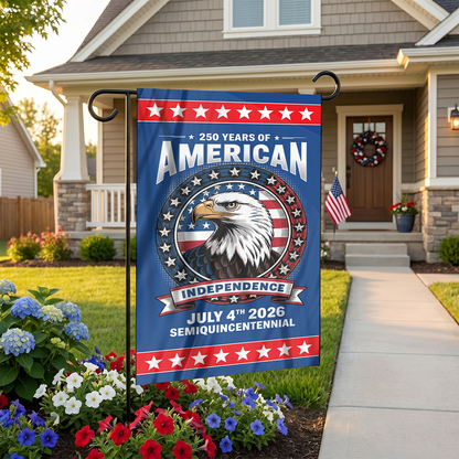 Patriotic Yard Welcome Garden Flag