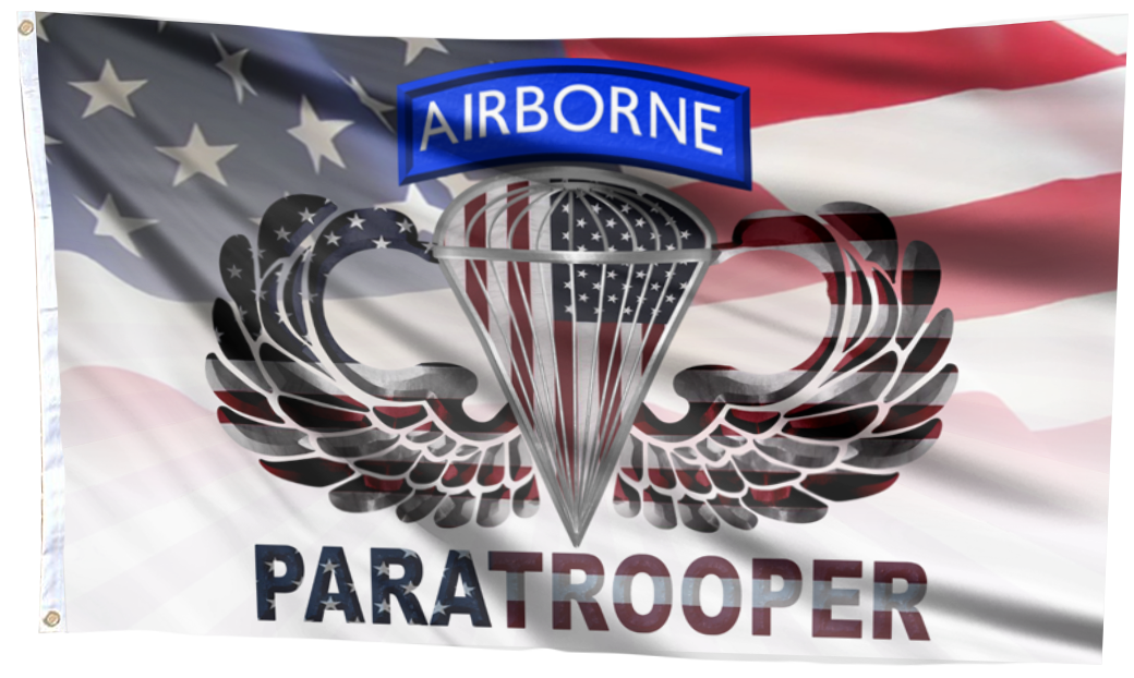Airborne Paratrooper USA Pride Flag