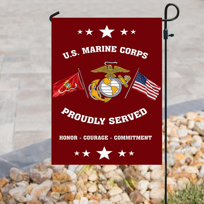 Proud Marine Corps Garden Flag
