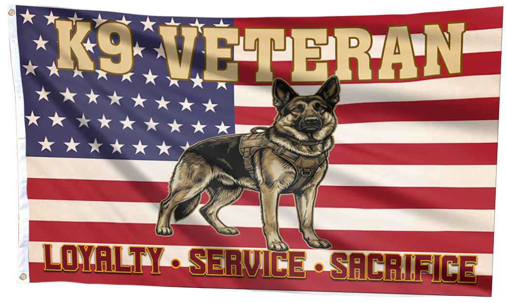 K9 Veteran Loyalty Tribute Flag