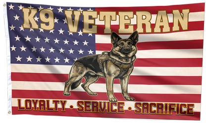K9 Veteran Loyalty Tribute Flag