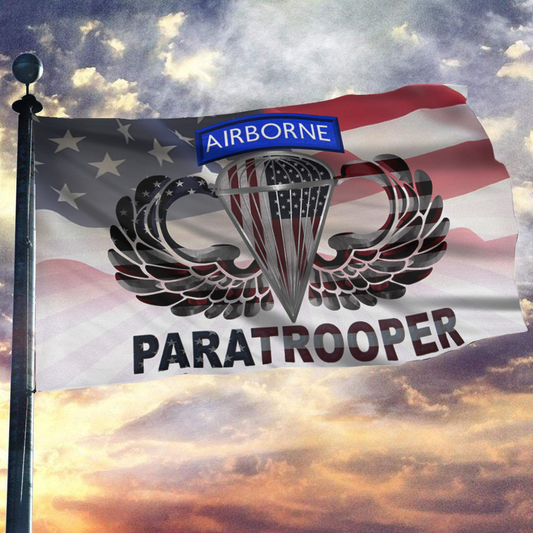 Airborne Paratrooper USA Pride Flag