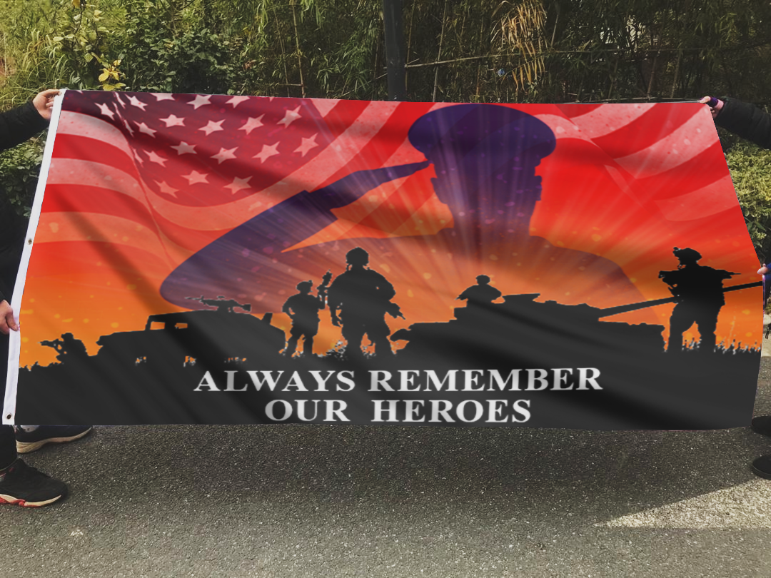 Heroes Salute Patriotic Garden Flag