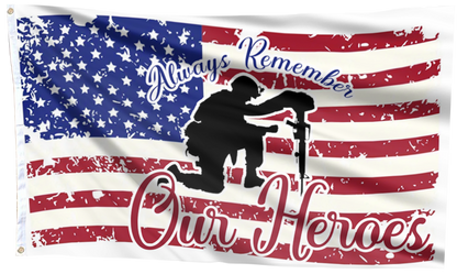Always Remember Our Heroes Flag