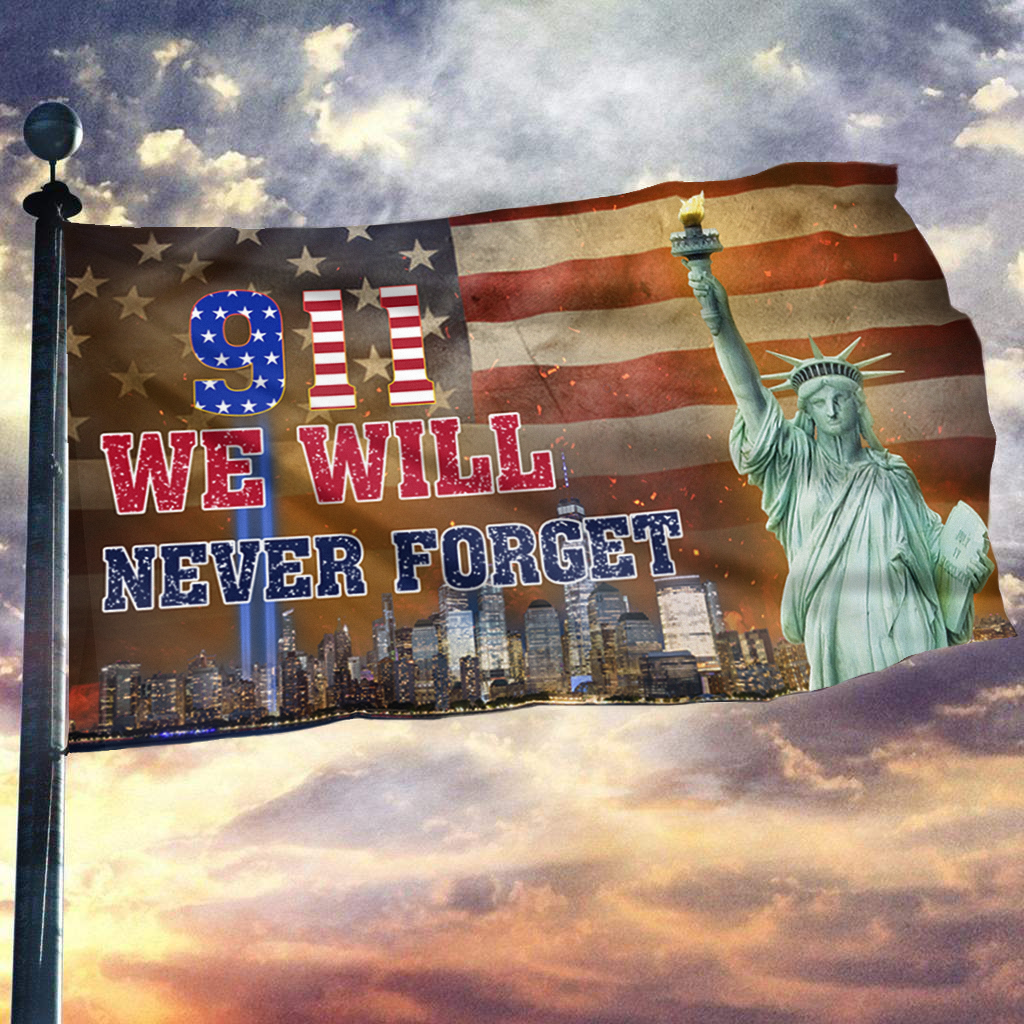 Never Forget 9/11 Memorial Flag