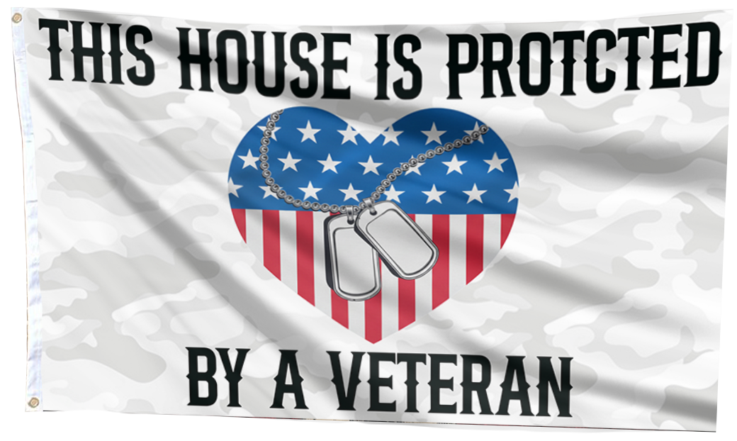 Veteran Protected Home Pride Flag