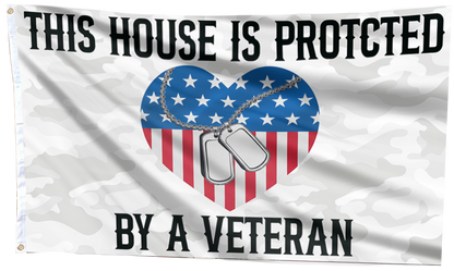 Veteran Protected Home Pride Flag